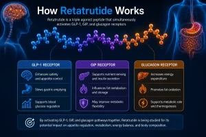 how does retatrutide work, retatrutide peptide guide