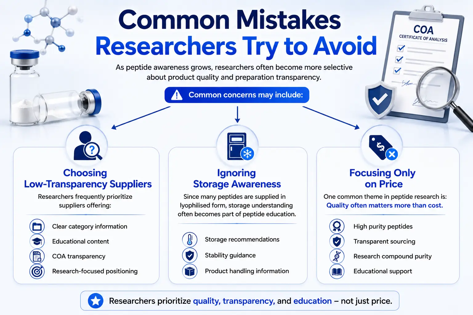 Peptide Reconstitution Common Mistakes Researchers Try to Avoid