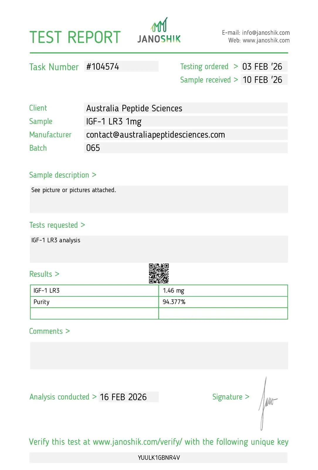 ‎IGF-1 LR3 Peptide in Australia‎ | 1mg for Research - Image 2