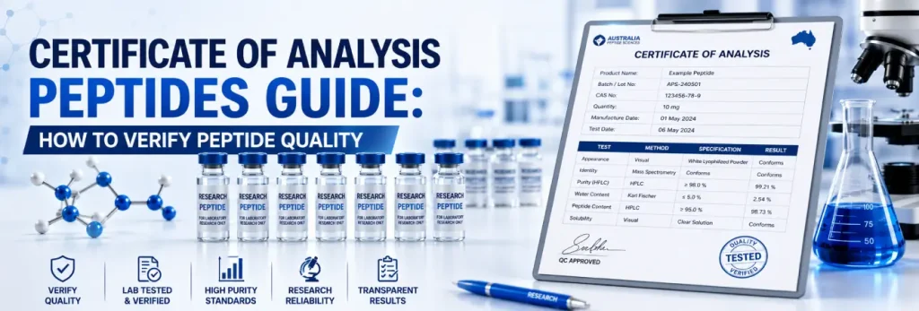 Certificate of Analysis Peptides Australia Peptide Sciences