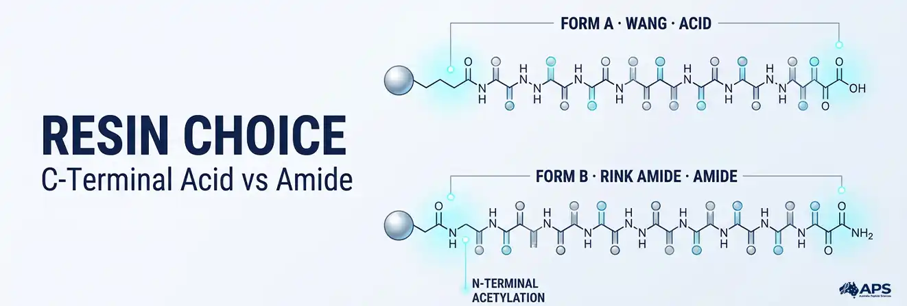 How C-Terminal Acid and Amide Targets Determine Resin Choice