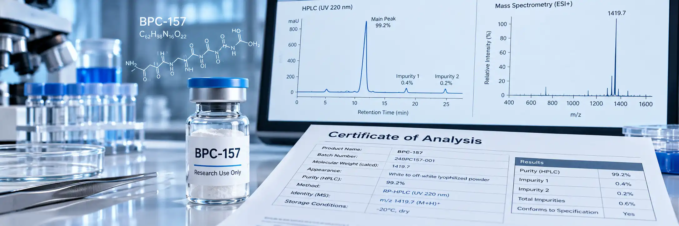 BPC-157 purity and COA testing