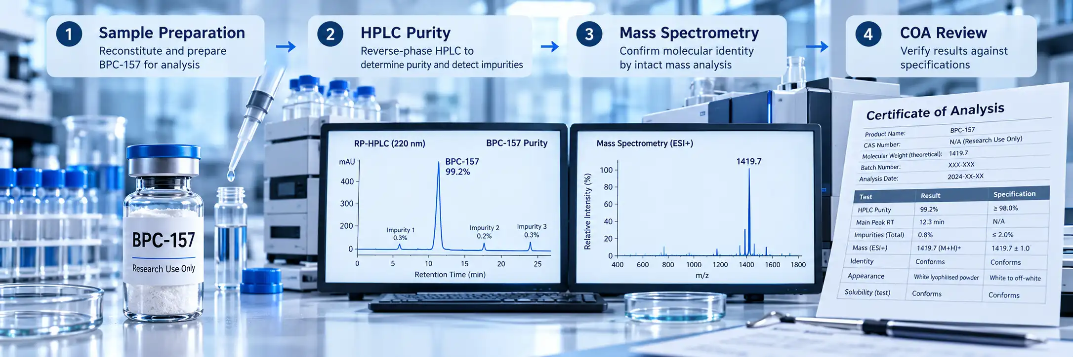 How Is BPC-157 Purity Tested