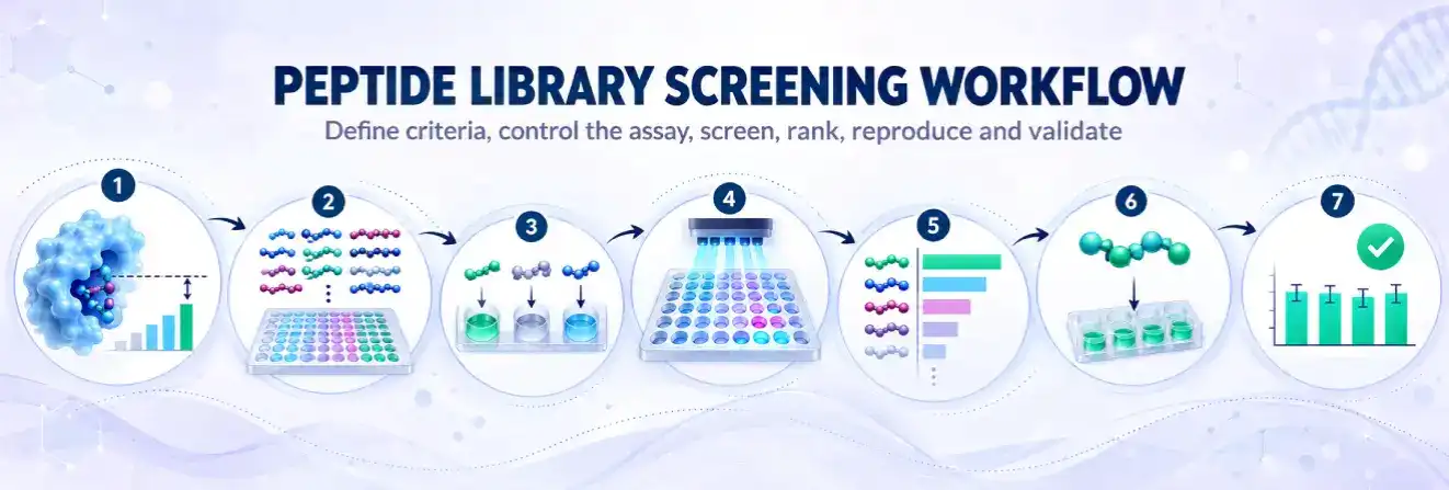 Peptide Library Screening Workflow